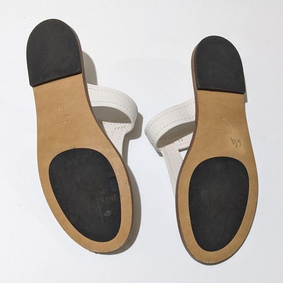 Tom Ford Leather Thong Monogram TF Sandals White Size 39 - Picture 16 of 16